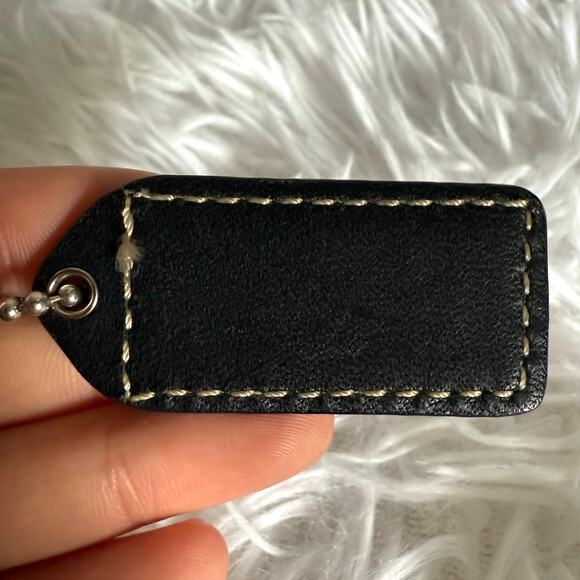 y2k 1.5" Vintage COACH Fob Bag Charm Hang tag Hangtag - Picture 2 of 2